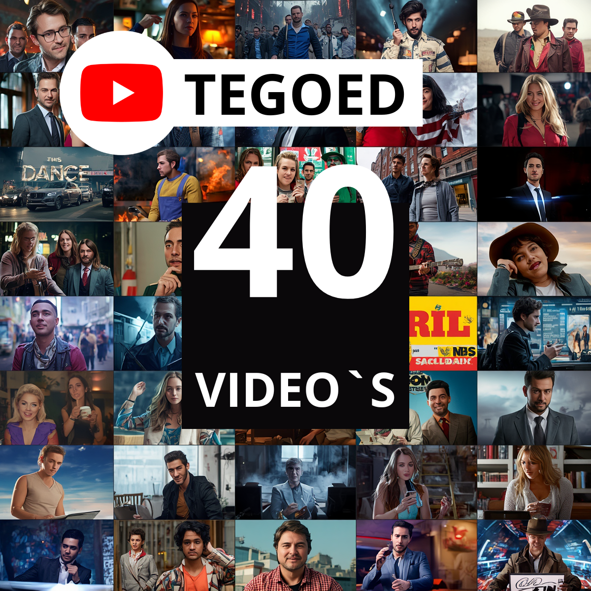40 video’s tegoed